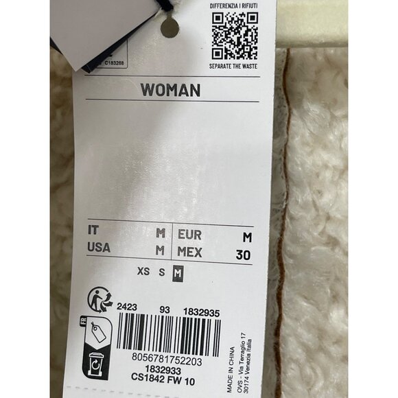 Piombo Brown Faux Shearling Suede Coat Medium NWT - Picture 3 of 5